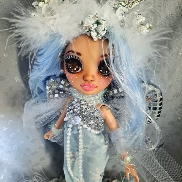 Enchanted Winter an ooak monster high doll hybrid deer custom art repainted - Picture 6 of 11